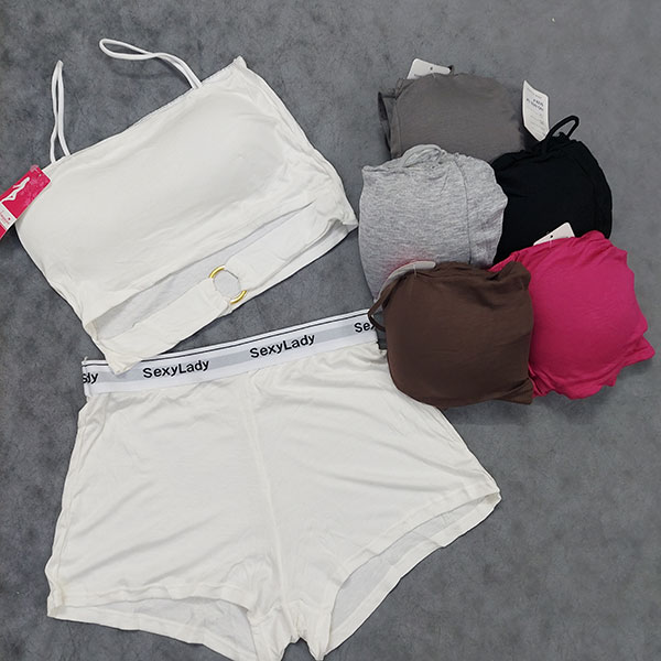 ست نیم تنه و شورت مدل لونا