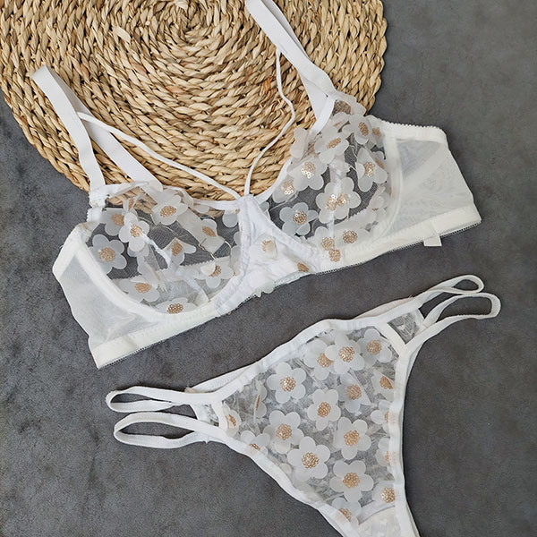 ست لباس زیر تور گاز فنردار مدل باران